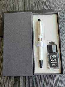 [Customized] 1pc High-Quality Electroplated Elegant Customized Refillable Fountain Pen With 0.5mm Fine Nib, Smooth Writing, Includes 30pcs 2.6mm Ink Cartridges. A Thoughtful Daily Writing/Calligraphy Pen Gift For Coworkers, Family, Valentine's Day, Back-To-School, Graduation, Christmas, Father's Day, Teacher's Day, Thanksgiving, Christmas, Mother's Day, Birthday, Personalized Gift - Multicolor - View 59