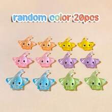 10/20PCS Mini Realistic Glow-In-The-Dark Resin Devil Fish Ornaments - Lifelike Aquarium Decor, Handcrafted Desk Toys For Bedroom Kitchen, Stress Relief DIY Accessories, Prank Props, Micro Photography Set, Halloween Holiday Decorations