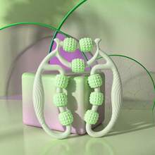 EVA Foam Roller And Handheld Massage Ball - Muscle Relaxation Yoga Set, Hollow Design, Fitness Roller Kit, Foam Yoga Roller, Fitness Roller, Yoga Roller, Massage Equipment, Fitness Massage Roller, Hollow EVA Spiky Massage Ball, Foam Roller For Fitness, Yoga & Fascia Massage Tools, Weight Loss Equipment