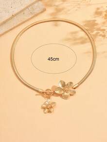 1 chiếc vòng cổ hợp kim thời trang hình hoa rắn vàng, trang sức choker dạng xích to bản thanh lịch, đa năng, thích hợp đeo hàng ngày, dự tiệc, đi nghỉ, lễ hội âm nhạc - Nhiều màu - Xem 4