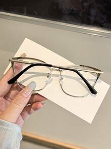 2pcs Vintage Metal Cat Eye Glasses Frames For Women, Suitable For Travel Accessories And Daily Outfit Decoration - Multicolor - View 8