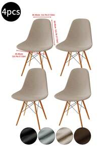 1 cái/2 cái/4 cái/6 cái/30 cái Vỏ bọc ghế bằng lụa sữa Mocha, Vỏ bọc ghế mềm mại, co giãn cao, có thể giặt được, thích hợp để trang trí ghế trong nhà hàng, tiệc tùng, khách sạn - Nhiều màu - Xem 10