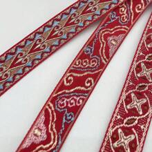 Aimall Boho Jacquard Ribbon Geometric Woven Trim Floral Embroidery Jacquard Trim For Sewing, Handmade Bag, Clothing Decoration
