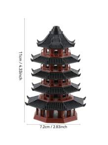 Modello classico di pagoda a 5 piani, architettura tradizionale cinese, collezione in plastica, in piedi da solo, senza elettricità richiesta, decorazione per casa e ufficio, regalo per il Ringraziamento, accessorio per paesaggio di acquario
