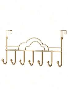 1/2pcs Over The Door Hooks, Wall Mount Towel Hanger, Towel Rack For Bathroom Towel Holder For Hanging Heavy Duty, Towel Hanger Over Door Hanger With 7 Coat Hooks For Bedroom Kitchen - Multicolor - View 6