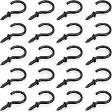 Sickle Black 100Pcs 1 Inch Metal Cup Hook Screw Hook Hanging2025