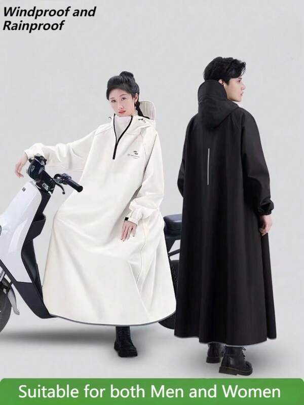 Impermeable de alta calidad y grueso de moda para hombres y mujeres, impermeable multiusos impermeable para bicicleta, motocicleta, bicicleta eléctrica, scooter, actividades al aire libre, con capucha a prueba de viento, ideal para verano, playa, viajes