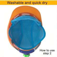 Removable & Washable Helmet Liner Pad, Blue, Breathable & Sweat-Absorbent, Suitable For Construction Site - Blue - View 6