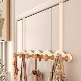 1pc 18cm Tall Over The Door Hanger With Hook, Easy To Install, No Need To Punch Holes Hanging Metal Over The Door Hanger, For Hats, Keys, Home Space Saving Storage, For Entrance, Bathroom, Bedroom, Home, Dormitory,His Comments, Hanging His Bag, Hangers, Interests, Relationships, Wall Shelves, Wall Hangers, Adhesives, Door Hooks, Wall Stickers, Comments Bathroom Accessories Bathroom Tools