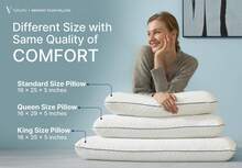 Standard Size Gel Memory Foam Pillow - Ventilated, Orthopedic, Bed Pillow, Cooling, With Viscose Made From Bamboo Cover - Essential For College Dorms,8644183