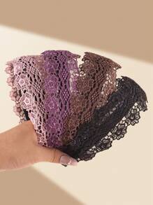 1 件女士蕾丝头带宽边时尚发夹用于遮盖灰白头发装饰、发带、发箍、发饰