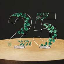 10 peças de números de mesa de casamento dourados de 1 a 10, placas de números de mesa de espelho dourado acrílico com película protetora, adequadas para recepções de casamento, festas, decoração de eventos de aniversário e aniversário, presentes de verão, praia, volta às aulas, materiais escolares, decoração de quarto - Multicolorido - Ver 10