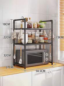 1 Giá để lò vi sóng chịu lực, Giá đựng gia vị nhà bếp nhiều tầng, Đồ sắp xếp gia đình, Đồ nấu nướng & Đồ dùng lưu trữ - Nhiều màu - Xem 13