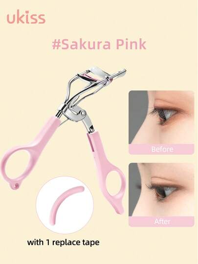 ukiss Eyelash Curler, Strong Curling, Creates Charming Thick Lashes, Includes Spare Rubber Pad, Gently Lifts Lashes, Use With Mascara For More Volumizing Effect.