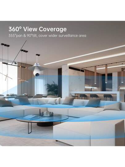 2.4G 1080P WIFI Verlichting Bulb Camera, HD Mini 360° PTZ Panoramic Slimme Home IP Camera,E27 Indoor Outdoors, Dome Surveillance,Baby Pet Monitor,Two Way Audio, Motion Detection Alarm Works 5G Phone Computer Ipad, Great view 6