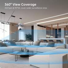 1080P 2.4G WiFi 球形摄像头，360° PTZ 全景智能家居 IP 摄像头，E27 灯座，室内/室外通用，家庭安防监控，双向语音通话，移动侦测报警，全彩夜视，自动警报通知，您值得信赖的家庭安全助手 - 白黑色 - 查看 6