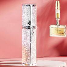 5ml Golden Refillable Perfume Atomizer - Portable Travel Spray Bottle With Leather Case, Mini Cologne Dispenser For Women & Men, Leakproof Essential Oil Bottle For Purse, Gym Bag & Travel