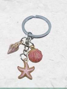 An Ocean-Style Keychain, Fashionable And Simple, With Starfish + Conch + Shell Pendants, Suitable As A Multi-Functional Accessory For Car Keychains And Women's Bag Keychains, Etc. Car Accessories Cute Goth Y2k Halloween Accessories Teachers Day Christmas Gift Ideas Bag Lanyards With Id Holder Car Accessories Bag Charms