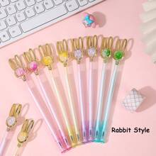 3pcs -20pcs Creative Heart And Star Bead Assorted Color Neutral Pen Cute Highly Attractive Shape Gel Pen, Signature Pen, 0.5mm Black Ink, Back To School, School Supplies, Kawaii Stationery, Perfect For Valentine's Day ,Business, Office, Special Occasions, Weddings & Christmas Gifts