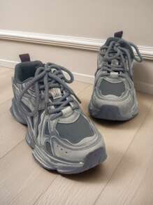 Zapatillas de malla transpirables de estilo vintage para hombres, zapatos deportivos casuales para adolescentes para aumentar la altura, zapatillas gruesas de alta gama tipo 'Paris Chunky', zapatos deportivos y casuales de suela gruesa y versátiles de alta calidad para el verano