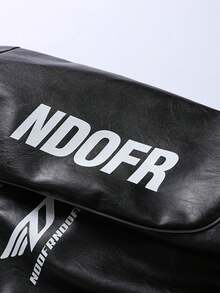 New Motorcycle Leather Jacket Men, Color Block Racing Coat Jackets, Loose Fit Brand,Fleece,Winter - Black - View 5