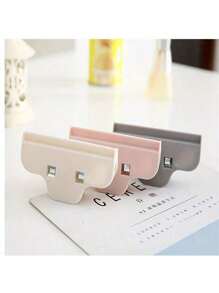 5pcs Reusable Food Bag Clips, Potato Chip Clips, Food Bag Clips, Diamond Brushed Clips, Large Seam Clips, Suitable For Diamond Art Quilting And Embroidery Multi-Functional Food Bag Clips, Can Maintain Freshness And Processing Stability (Style Random)