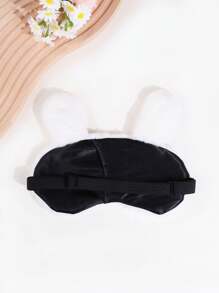 1pc Plush Bunny Eye Mask, Soft Plush Blindfold Sleep Masks, Cute Animal Rabbit Sleeping Eye Mask, Suitable For Daily Rest And Travel, Kids Eye Mask, Sleep Mask, Travel Essentials Kids