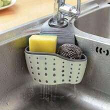 5pcs-Kitchen Adjustable Hanging Storage Bag, Storage Basket, Kitchen Shelf, Sponge Drain Rack Hanging Bag, Kitchen Garbage Filter Bag