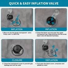1 件充气楔形枕头，用于腿部和膝盖休息，柔软支撑垫，肌肉舒适，便携式支撑枕头，用于阅读、观看、睡觉、躺卧，充气功能垫，用于抬高腿部（不包括充气鼓风机）