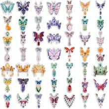 SCXXBSW 50 piezas Pegatinas de joyería con mariposas DIY decorativas para equipaje, guitarra, cuaderno, pegatinas creativas y divertidas de dibujos animados resistentes al agua - Multicolor - Ver 6
