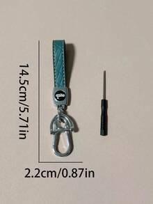 1pc Exquisite Cowhide Keychain, Simple And Stylish Car Keychain, Compatible With Peugeot TPU Soft Shell Key Case + Leather Keychain With Screwdriver Set, Suitable For Peugeot Folding 3 Button Car Key Car Accessories Cute Goth Y2k Bag Lanyards With Id Holder Car Accessories Bag Charms Gifts For Mother, Father, Graduation, And Teacher - Multicolor - View 2