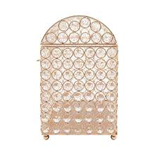 Crystal Wedding Card Box With Heart Lock, Money Card Box Treasure Chest Style Gold Gift For Wedding Receptions, Centerpiece Decor, Anniversary, Keepsake - Vàng - Xem 6