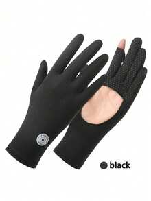 Easypie Selection 女士冰丝露指防晒手套 - 防紫外线和触摸屏，透气夏季驾驶运动手套 - 露指手套 - 查看 6