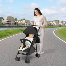 Poussette Compacte-Pliable-Avec Moustiquaire Et Coussin En Coton-Capacité De Charge 50 Kg