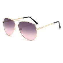 1 buc ramă ovală metalică pentru femei, retro, cu punte dublă, ochelari de soare pilot la modă, pentru vacanță, accesorii de plajă pentru femei, ochelari de soare în formă de aviator
