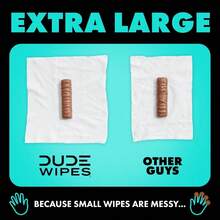 DUDE Wipes Flushable Wipes 3 Pack 144 Wipes Shea Butter Smooth With Vitamin E Aloe Septic And Sewer Safe - Mint - 查看 6