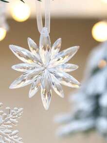 3pcs/9pcs Christmas Creative Transparent Icicle Snowflake Ornaments, Suitable For Outdoor Trees, Home, Store, Holiday, Party, Christmas Tree Decorations - Multicolor - View 10