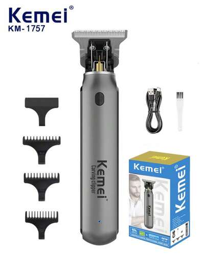 Kemei KM-1757 电动雕刻剪发器男士专业理发店无线理发器充电式理发机家用和沙龙（1 件）