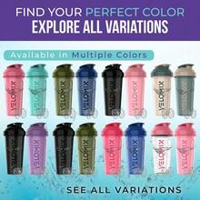 2-Pack 28oz/830ml Premium Shaker Bottles With 4 Stainless Steel Balls - Leakproof  Mixer Cups For Protein, Smoothies & Meal Replacement - Gym, Office, Travel & Home Use - Blue & Clear Combo With Measurement Marks - 1) 黑色/透明 - 查看 2