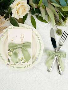 12 قوس أخضر من الشريط المجدول بطول 3.5 بوصة لأكياس هدايا، قوس شريط ساتان وردي لتزيين هدايا، أقواس مسبقة الصنع للأشغال اليدوية، تفضيلات الحفلات، الحفلات الزفاف وزينة الحمامات