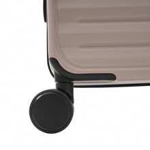 Valigia da 3 pezzi (20, 24 e 28 pollici), materiale ABS+PC, portabicchieri pieghevoli, ruote girevoli a 360°, lucchetto TSA, design con apertura frontale, bagaglio a mano per viaggi in famiglia o di lavoro