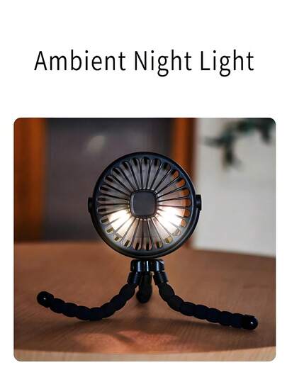 1pc Rechargeable Octopus Shaped Handheld Fan, Suitable For Home, Commute, Outdoor, Cycling, Adults & Kids, Portable Multi-Function With Tripod, Battery Capacity: 500mAh (Tripod Is Fragile, Please Do Not Twist Excessively)