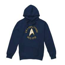 Star Trek Mens Collegiate Hoodie (Navy) - Navy Blue - View 1