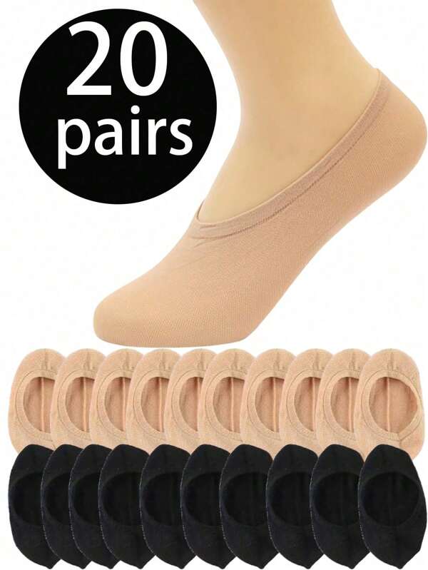 20/10/1 Paire Chaussettes Équipage Pour Femmes & Hommes Hautes Élastiques, Chaussettes Douces Extensibles et Respirantes Convenant Pour Une Utilisation Quotidienne, Chaussettes Unisexes Mi-mollet Simples et Confortables, Chaussettes Invisibles de Cheville à la Mode