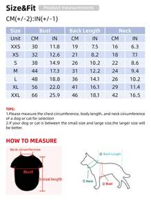 2pcs/Set Little Bear Printed Polyester Flea And Shedding Reduction Insulated Breathable Vest Suitable For Indoor And Outdoor Cats And Dogs