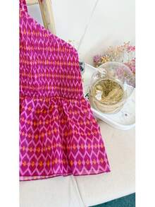 Women T-Shirts - 玫紅色 - 查看 4