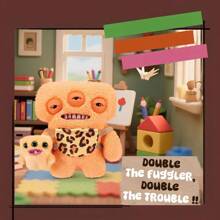 ZURU ​Fuggler Mini Rascals Series 9" Plush Toy With Baby Fuggler - Funny Ugly Monster Teeth & Heart Bib Stuffed Animal Gift For Kids