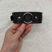 1 件男士性感 PU 皮革臂章带金属环，朋克风格臂章，服装配饰万圣节配饰，万圣节服装秋冬配饰万圣节服装，适合青少年、青年、男士、休闲、户外、运动、度假、毕业礼物、生日、日常穿着