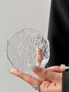 日式不对称玻璃盘子、粉色圆形甜点托盘、寿司、水果和牛排创意餐具餐盘、生日和情人节粉色浪漫托盘、高端家用/餐厅盘子。 - 彩色 - 查看 15