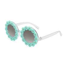 1 Pair Women's Pink Frame Daisy Flower Round Party Glasses, Suitable For Parties, Weddings, Beach Vacations, Fashion Accessory With Glasses Case, Back To School Season - Pink - View 5